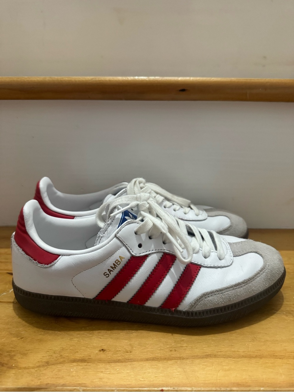 Adidas Samba White & Red Men's Sneakers